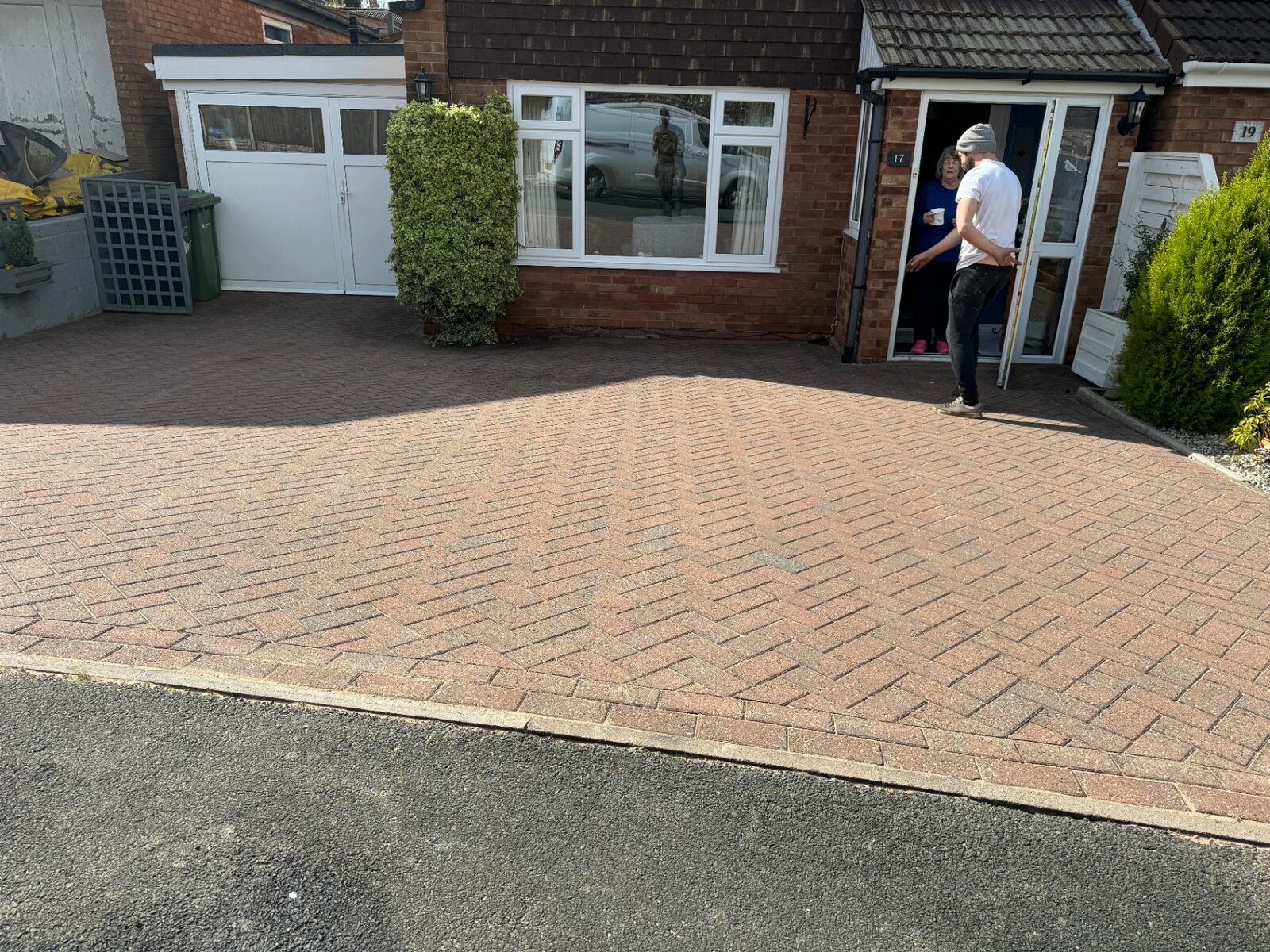 Restored driveway outside a Hereford home