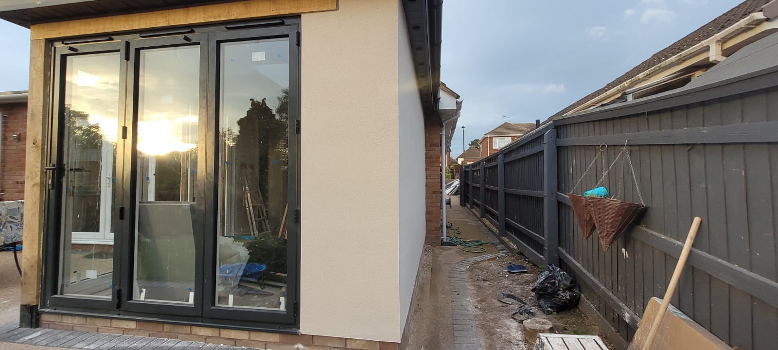 Structural repair and render work in progress